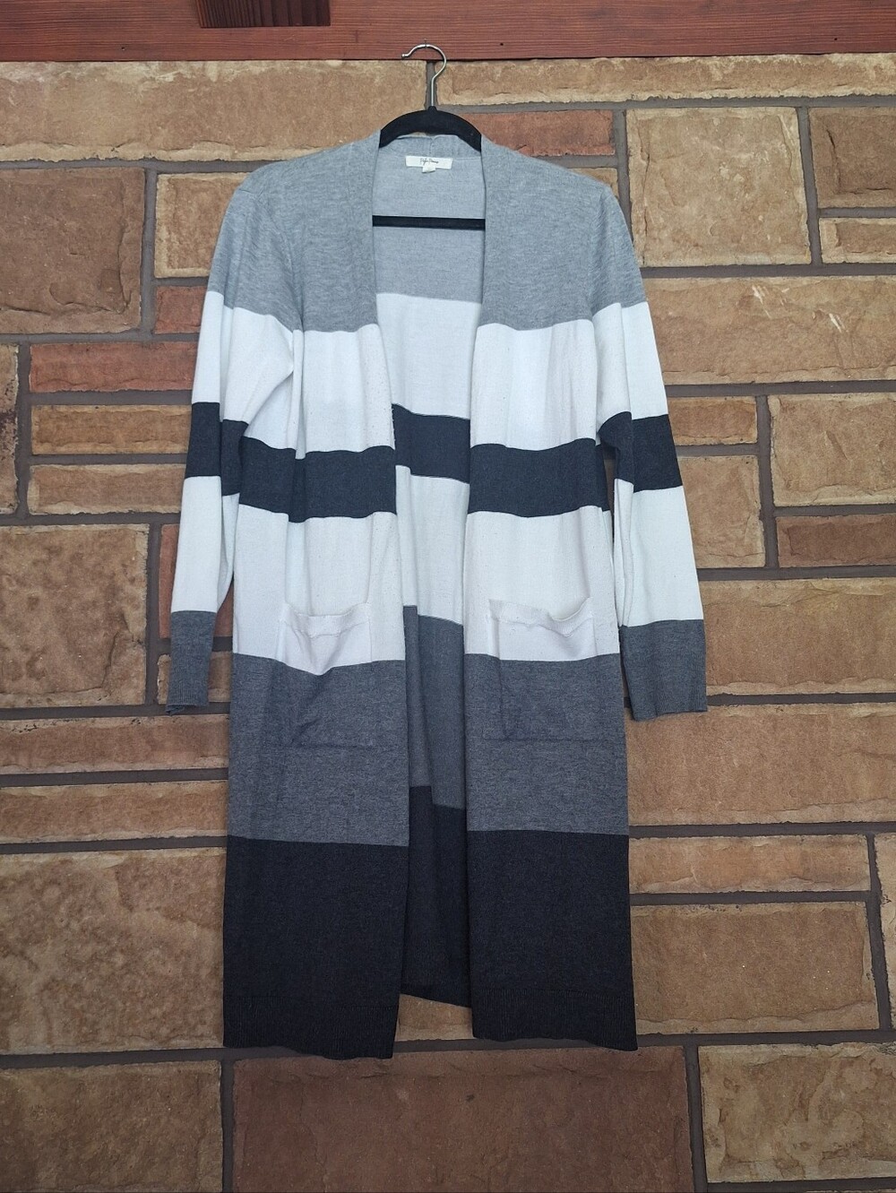 Peyton Primrose Striped Duster Cardigan Large